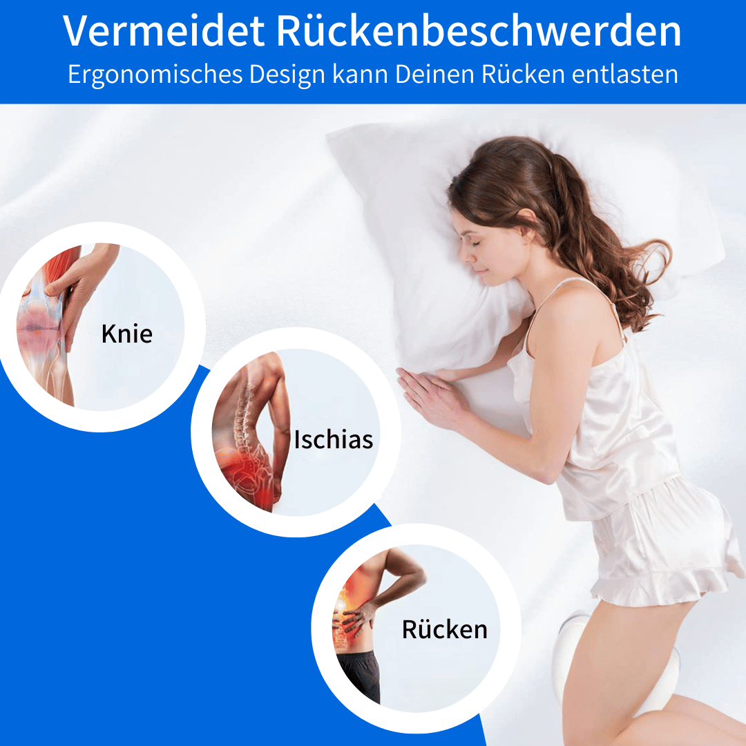 HipLift - Orthopädisches Kniekissen vermeidet Rückenbeschwerden